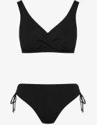 swest Bikini Negre Sutien și Chiloți Slip cu Legături Kinalisa