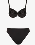 swest Bikini Negru Sutien și Figi cu Aplicație Triunghiulară Natizeria