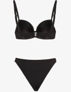 swest Bikini Negru Sutien și Slip cu Aplicație cu Zirconii Nateria