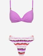 swest Bikini Slip Violet-Roz cu imprimeu și Sutien Natinalia