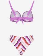 swest Bikini Slip Violet-Roz cu imprimeu și Sutien Natinalia