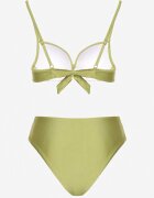 swest Bikini Verde Chiloți și Sutien cu Decorație Metalică Kinalenna