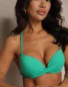 swest Bikini Verde Chiloți și Sutien Decorat cu legătură Saniorie