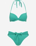 swest Bikini Verde Chiloți și Sutien Decorat cu legătură Saniorie
