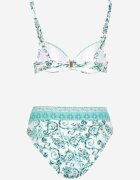swest Bikini Verde deschis Decorat cu Imprimeu Ornamental Sutien și Chiloți Mirulea