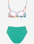 swest Bikini Verde închis Chiloți tip slip și Sutien cu motiv abstract Anitlle
