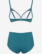 swest Bikini Verde închis Sutien Decorat cu Aplicație și Chiloți tip Slip Iffirelle