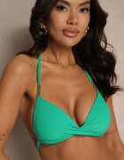 swest Bikini Verde închis Sutien legat Push Up și Chiloți tip slip Mirisenia
