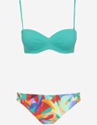 swest Bikini Verde Sutien încrețit și Chiloți tip slip Salenthia