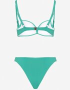 swest Bikini Verde Sutien și Chiloți slip cu Aplicație cu Zirconii Nateria