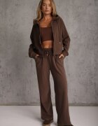 swest Compleu de trening din polar cu bluză cu glugă și fermoar și pantaloni Miriamina Maro
