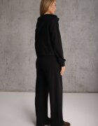 swest Compleu de trening din polar cu bluză cu glugă și fermoar și pantaloni Miriamina Negru