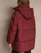 swest Geacă Bordo Oversize cu cusături matlasate și glugă Galeana