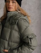swest Geacă de iarnă matlasată cu glugă detașabilă Lisova Verde