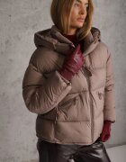 swest Geacă de iarnă matlasată tip puffer cu glugă Samettrine Bej închis