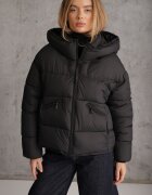 swest Geacă de iarnă matlasată tip puffer cu glugă Samettrine Neagră