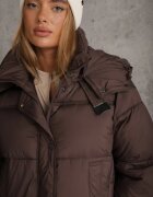 swest Geacă de iarnă tip puffer cu glugă detașabilă și manșete elastice Evrena Mov Mov închis