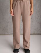 swest Set de trening cu model rib cu glugă și pantaloni wide leg Jateia Bej închis