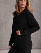 swest Set de trening cu pantaloni largi și hanorac cu glugă și fermoar Elitani Negru