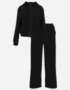 swest Set de trening cu pantaloni largi și hanorac cu glugă și fermoar Elitani Negru