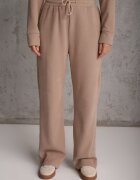 swest Set de trening cu pantaloni Wide Leg și bluză cu fermoar cu guler tip tunică Milia Bej închis