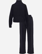 swest Set de trening cu pantaloni Wide Leg și bluză cu fermoar cu guler tip tunică Milia Bleumarin