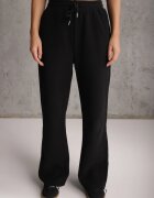 swest Set de trening cu pantaloni Wide Leg și bluză cu fermoar cu guler tip tunică Milia Negru