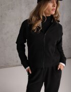 swest Set de trening cu pantaloni Wide Leg și bluză cu fermoar cu guler tip tunică Milia Negru
