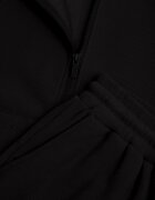 swest Set de trening cu pantaloni Wide Leg și bluză cu fermoar cu guler tip tunică Milia Negru
