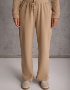 swest Set de trening din polar bluză cu fermoar și glugă pantaloni wide leg Ivama Bej închis