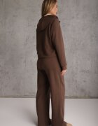 swest Set de trening din polar bluză cu fermoar și glugă pantaloni wide leg Ivama Maro