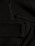 swest Set de trening din polar bluză cu fermoar și glugă pantaloni wide leg Ivama Negru