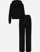 swest Set trening pantaloni drepti și bluză cu glugă cu fermoar Timas Negru