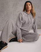 swest Set trening pantaloni Wide Leg și bluză cu glugă și aplicații Nailena Gri
