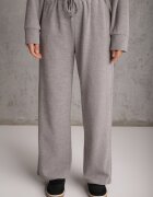 swest Set trening pantaloni Wide Leg și bluză cu glugă și aplicații Nailena Gri