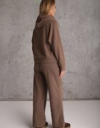 swest Set trening pantaloni Wide Leg și bluză cu glugă și aplicații Nailena Maro