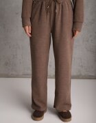 swest Set trening pantaloni Wide Leg și bluză cu glugă și aplicații Nailena Maro