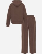 swest Set trening pantaloni Wide Leg și bluză cu glugă și aplicații Nailena Maro