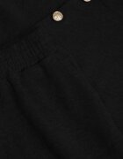 swest Set trening pantaloni Wide Leg și bluză cu glugă și aplicații Nailena Negru