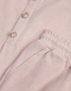 swest Set trening pantaloni Wide Leg și bluză cu glugă și aplicații Nailena Roz