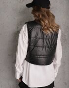 swest Vestă Neagră Scurtă cu elastic în talie și patch Mevannae