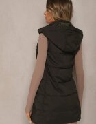swest Vestă Verde închis Matlasată cu glugă detașabilă Mavael