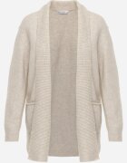 tandem Cardigan fără nasturi cu buzunare fără șireturi Nahas Bej