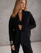 tandem Cardigan fără nasturi cu buzunare fără șireturi Nahas Bleumarin