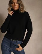 tandem Maletă Negru cu adaos de Cașmir cu cusături laterale Avenella