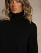 tandem Maletă Negru cu adaos de Cașmir cu cusături laterale Avenella