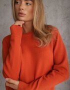 tandem Pulover casual cu croială clasică și decolteu rotund Pilare Portocaliu