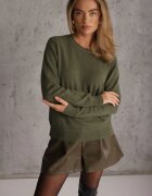 tandem Pulover casual cu croială clasică și decolteu rotund Pilare Verde închis