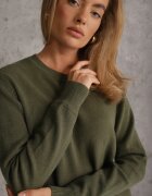 tandem Pulover casual cu croială clasică și decolteu rotund Pilare Verde închis