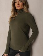 tandem Pulover Golf Verde închis cu Amestec de Cașmir Zaivanna